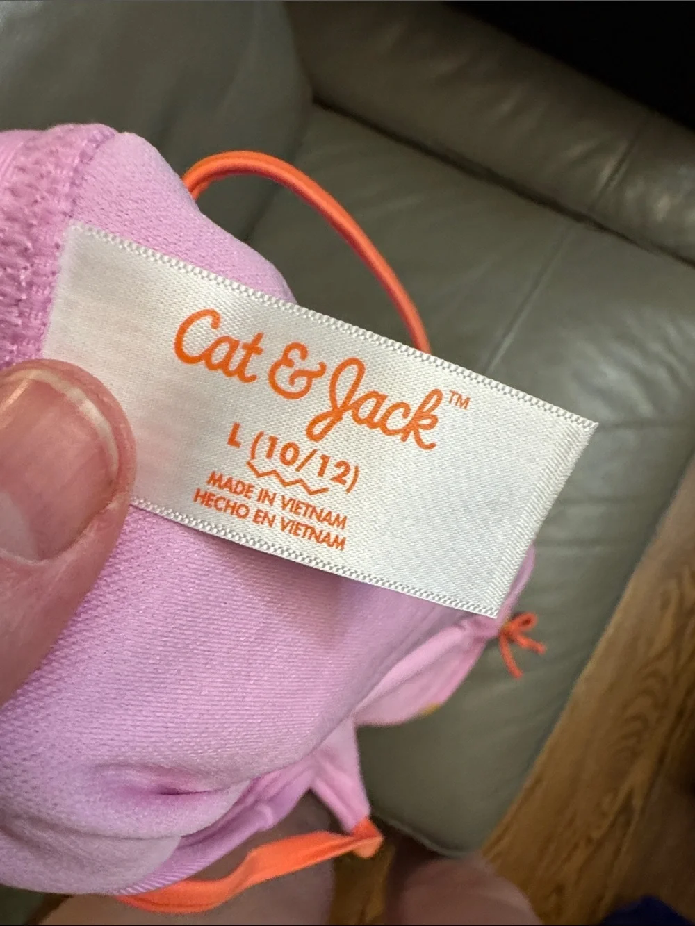 Cat & Jack Pink Pineapple & Watermelon Tankini with Coral Straps size L (10/12)